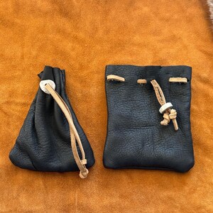 Handmade pouch's Buckskin leather pouch – Authentic Leather, each one is different image 6