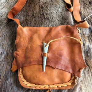 Leather Possible Bag Handmade – Authentic Leather & Deer Antler Button