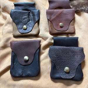 Handmade Leather Belt Bag: Longhunter, Medieval Pouch for Reenactors