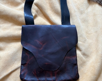 Handmade Leather Possible Bag – Authentic Oil Tan, Buffalo leather strap