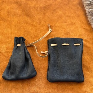 Handmade pouch's Buckskin leather pouch – Authentic Leather, each one is different image 7