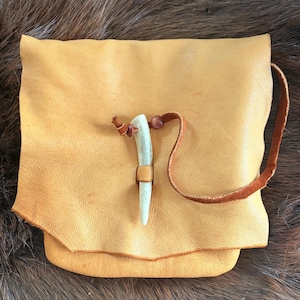Handmade Belt Bag – Authentic Leather & Deer Antler Button