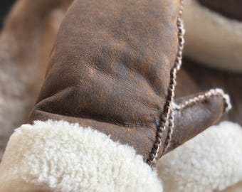 Handmade Sheepskin Mittens | Authentic Sheepskin Winter Gear