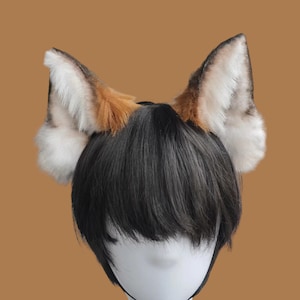 Realistic Handmade Fox Ears Headband | Handmade Cosplay Animal Ears | Furry Wolf Fox Costume Accessories | Kawaii Hair Band