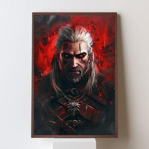 Dark Fantasy Hero Poster | RPG Character Wall Art | Gaming Room Printable Digital Download