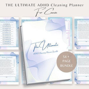 Ultimative ADHD Putz-Planer Bündel | Bearbeitbarer Dekolutter-Leitfaden | ADHS Entrümpel-Bündel | Bearbeitbares ADHD Putzmittel Planer Bundle