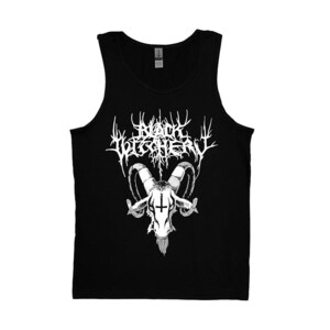 Czarny Witchery Tank Top Black metal Kult bluźnierstwo Chris Moyen Art