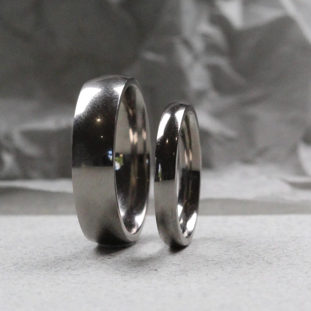 Matching Titanium Rings Titanium Wedding Rings Set. Polished Finish. Matching Wedding Rings Set ...