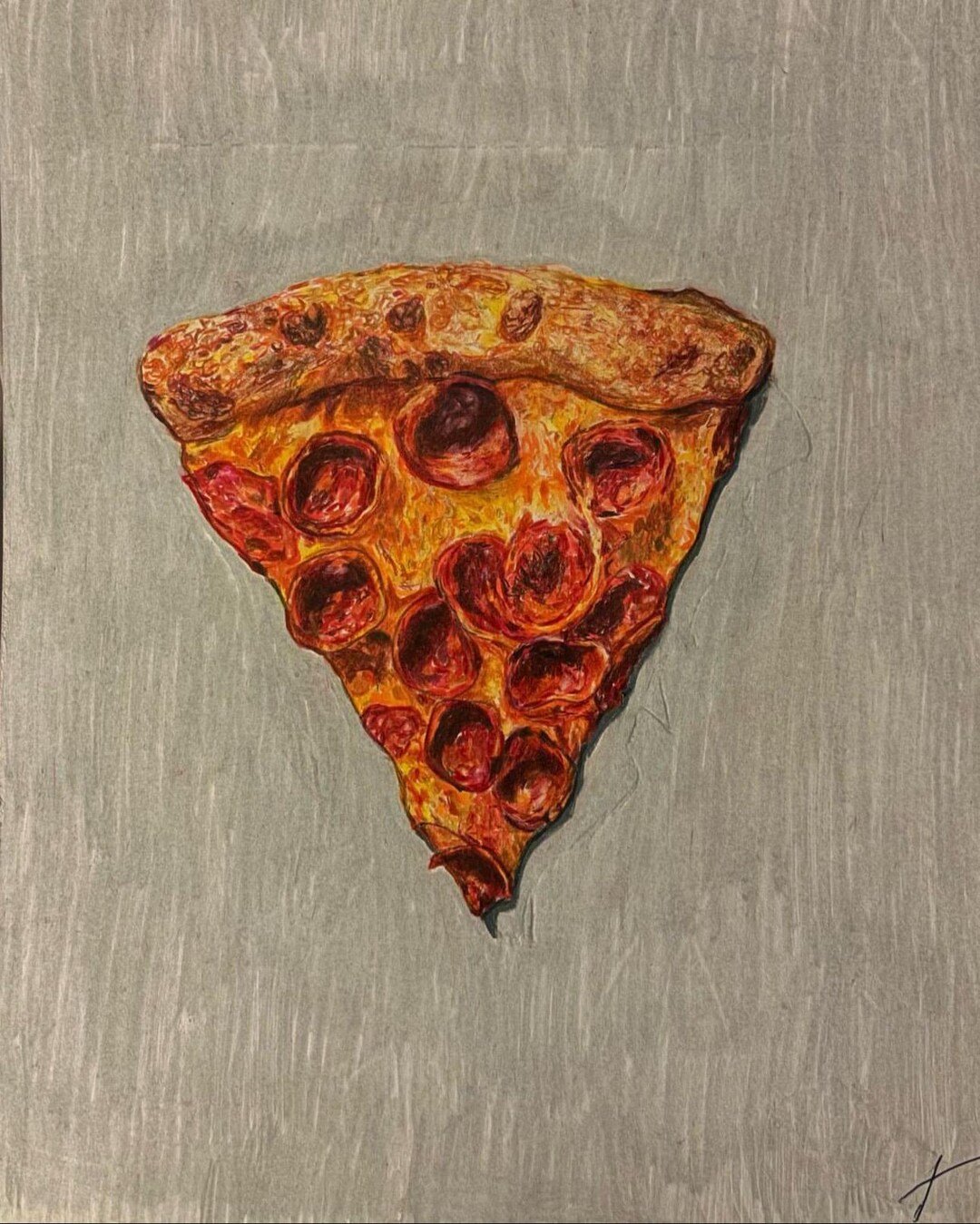 Pizza Slice Realistic Colored Pencil Drawing Prison Art Large - Etsy