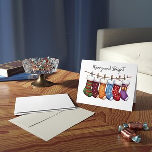 Vrolijk en helder Vrolijk kerstfeest Fijne feestdagen Wenskaarten Kerstkaarten Briefpapier (8, 16 en 24 stuks)