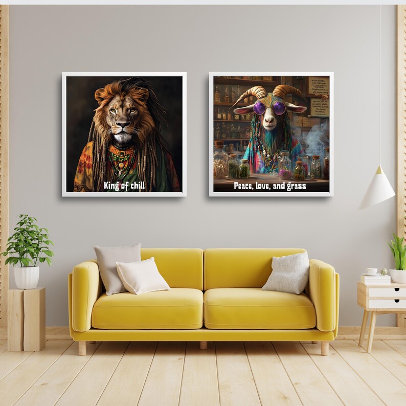 16 Funny Animal Art Prints Quirky Animal Wall Art Set Digital Download