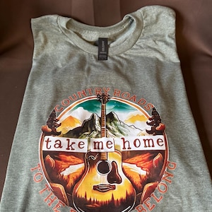 Take Me Home Green Shirt, Country Shirt, Guitar Shirt
