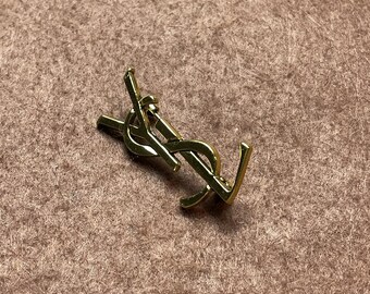 Yves Saint Laurent Wonderful Vintage Gold Tone Brooch Good Condition 90s