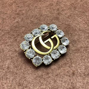 Gucci Wonderful Vintage Brooch With Stones Good Condition 90s