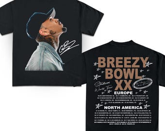 Chris Brown Tour Shirt, 2025 Chris Brown Tour Breezy Bowl XX T-Shirt, Chris Brown Graphic Shirt, Chris Brown Fan Gift Tee, Chris Brown Merch