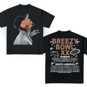Chris Brown Tour Shirt, 2025 Chris Brown Tour Breezy Bowl XX T-Shirt, Chris Brown Graphic Shirt, Chris Brown Fan Gift Tee, Chris Brown Merch