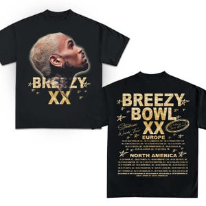 Chris Brown Tour Shirt, 2025 Chris Brown Tour Breezy Bowl XX T-Shirt, Chris Brown Graphic Shirt, Chris Brown Fan Gift Tee, Chris Brown Merch