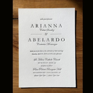 Letterpress wedding invites
