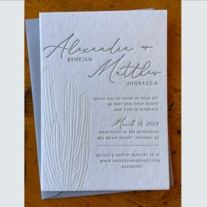 Cactus wedding invitation