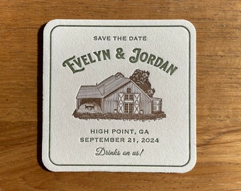 Save the Date coasters - personalized