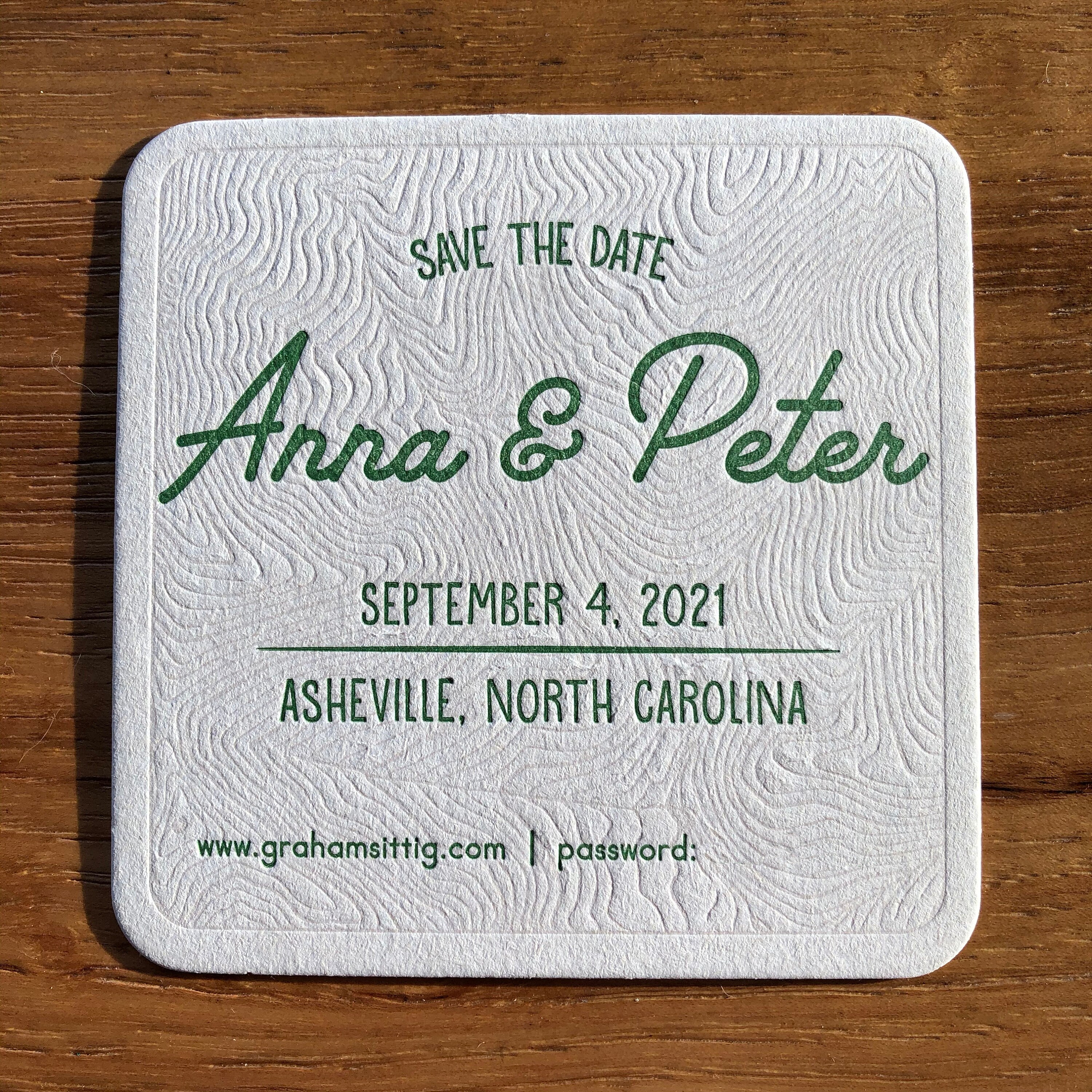 Letterpress Tree Rings and Topo Invite Set - Etsy