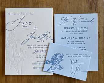 Letterpress wedding invites