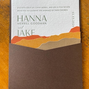 Topo Mountain wedding stationery