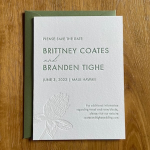 Letterpress wedding invites