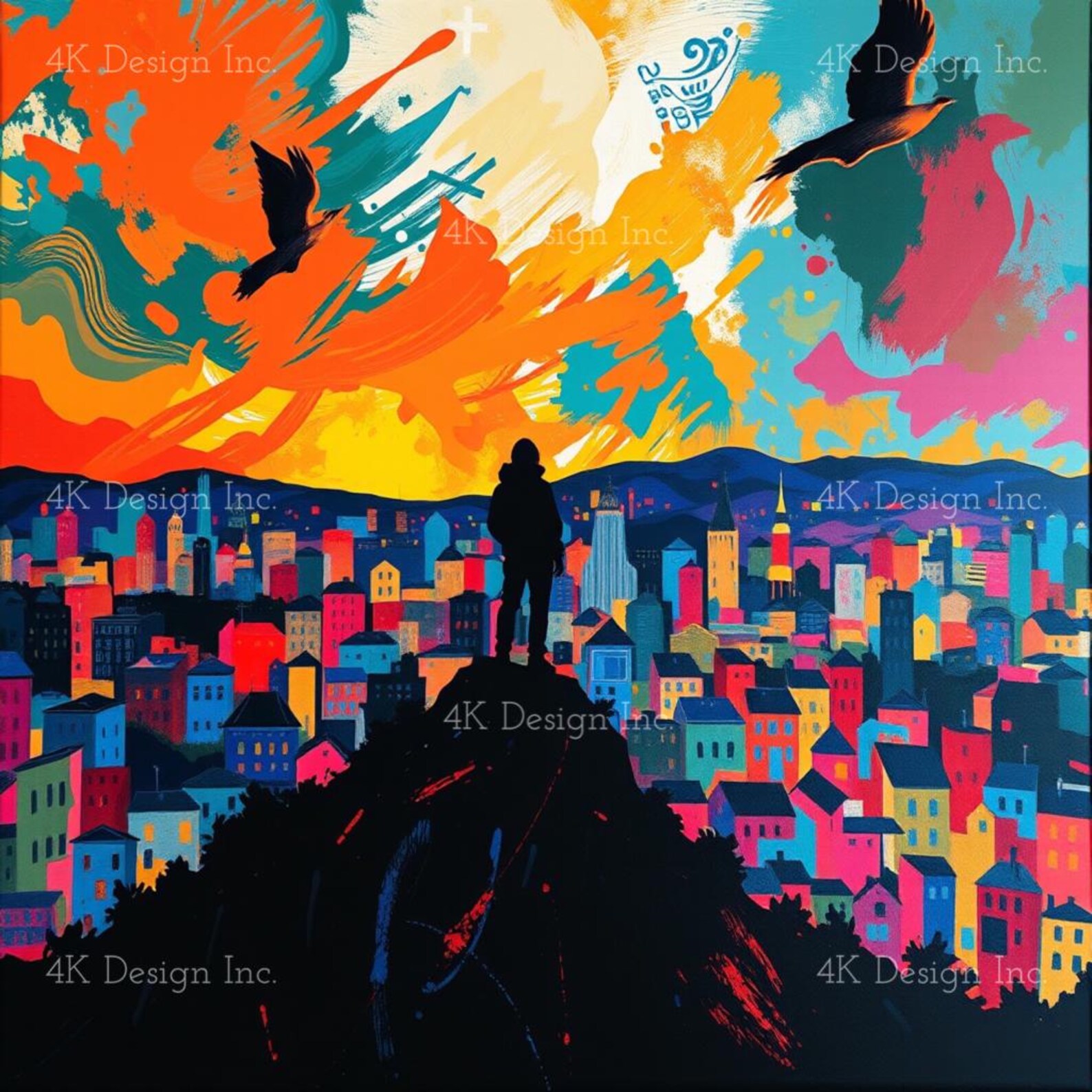 5 ABSTRACT Poster Colour on Canvas Etsy