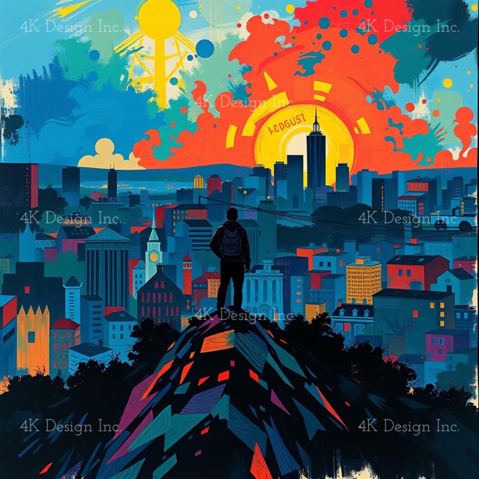 5 ABSTRACT Poster Colour on Canvas Etsy