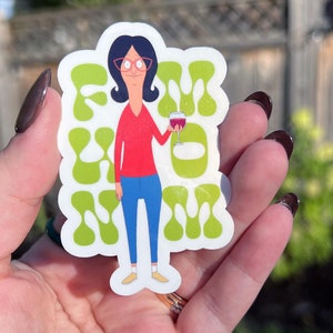 Fun Mom - Autocollant dessin animé, Autocollant imperméable, Autocollant en vinyle, Linda Belcher