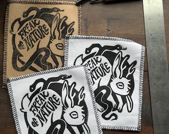 Freak of Nature Sew-on Handprinted Patch