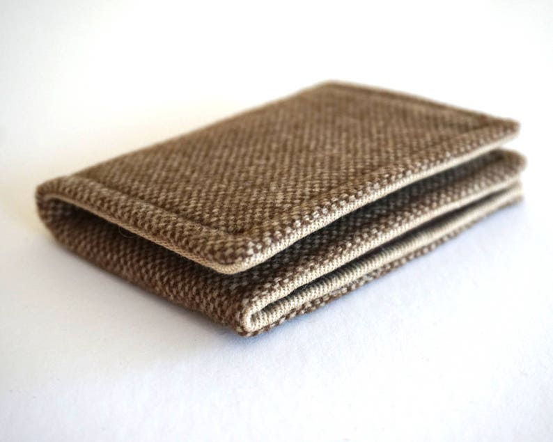 Wallet light brown tweed image 4