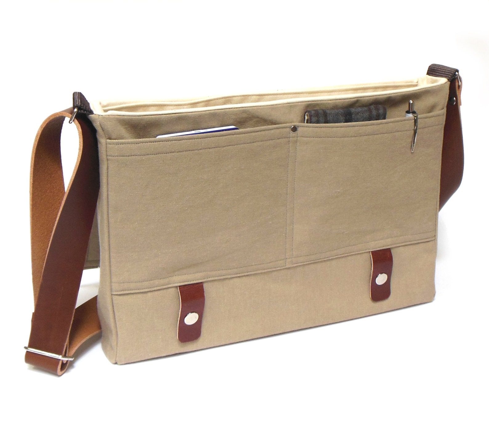 11 / 13 MacBook Air messenger bag sand brown Etsy