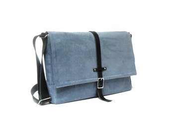 13" / 15" MacBook Pro Retina messenger bag - smoky blue