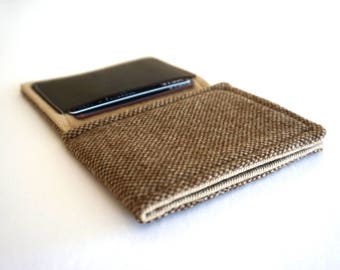 Wallet - light brown tweed