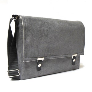 11&quot; / 13&quot; MacBook Air messenger bag - gray herringbone