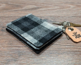 Wallet -  black and gray buffalo check