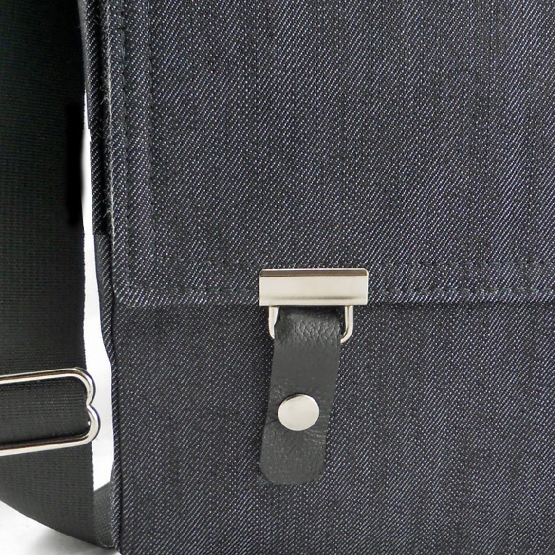 13 Macbook Air Messenger Bag Dark Denim Etsy