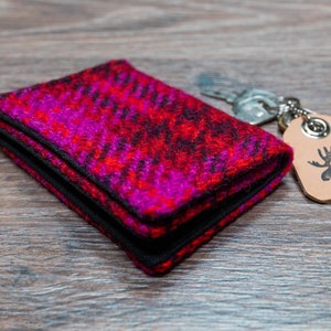 Wallet purple and pink vintage plaid image 1