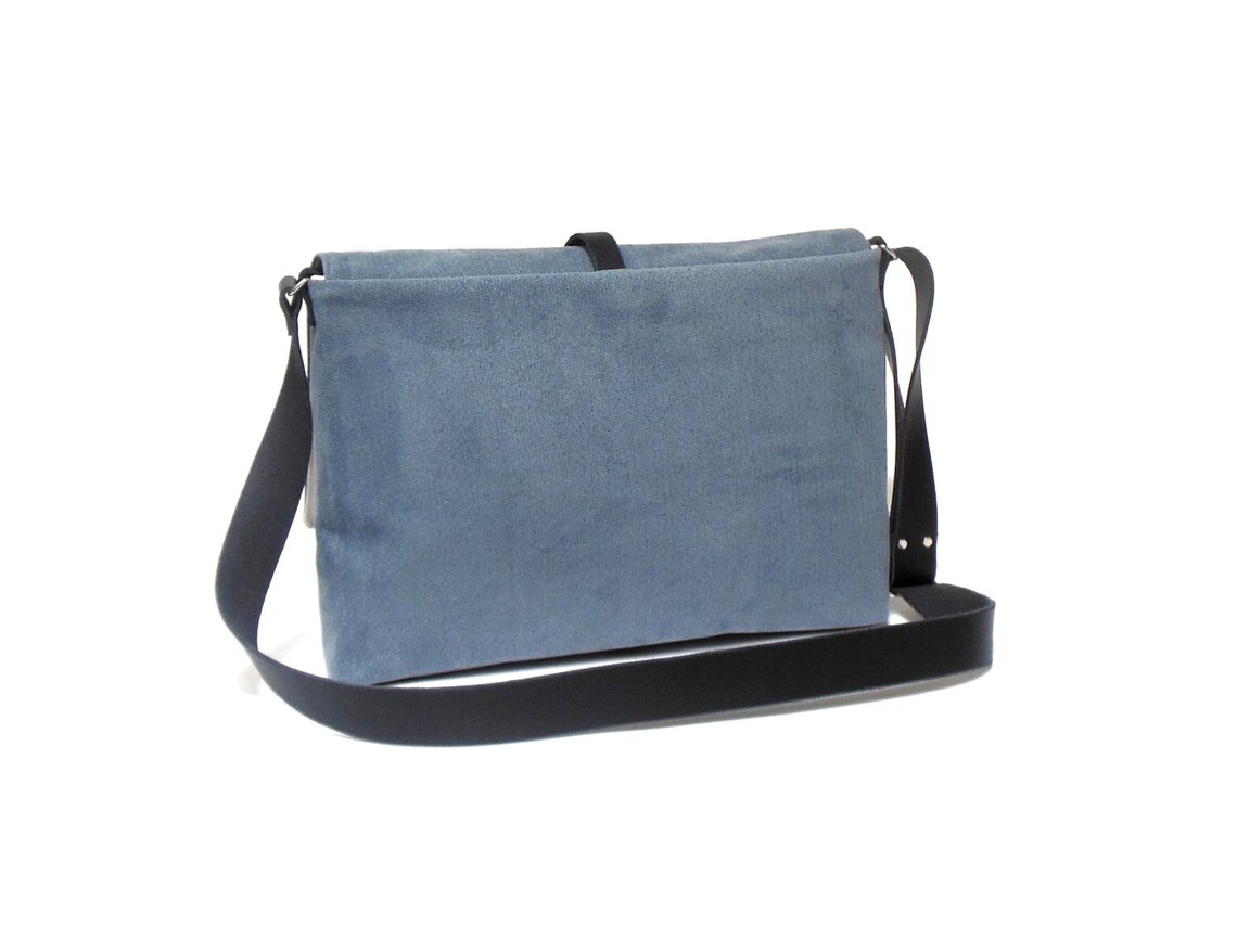 11 / 13 Macbook Air Messenger Bag Smoky Blue Etsy