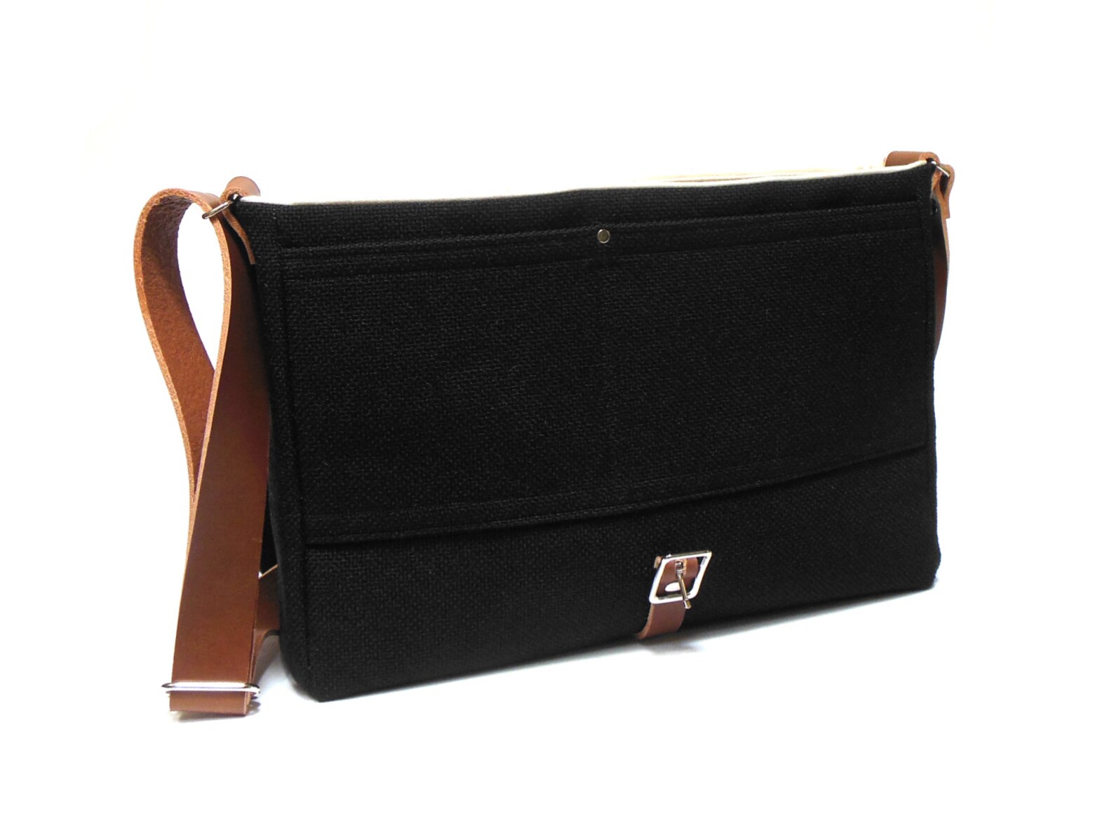 Macbook Air Messenger Bag Black Etsy