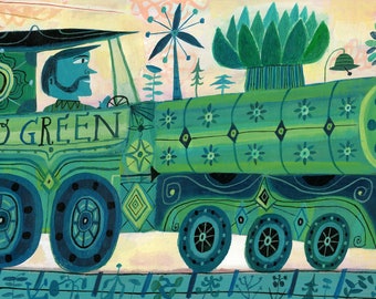 GREEN TRAIN print