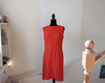 Vintage Alison Ayers Sleeveless Shift  Burnt Orange