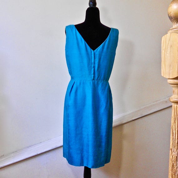 SALE 30% off ORIGINAL PRICE    1950s Peacock Blue… - image 3