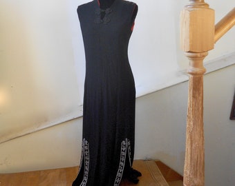 SALE 50% off original price - Vintage 1960s Puritan Forever Young Asian Influence Maxi Dress