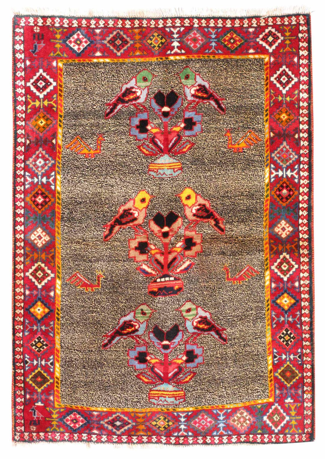 Antique Rug Small All-over Classic 4'5 X 3'2 - Etsy