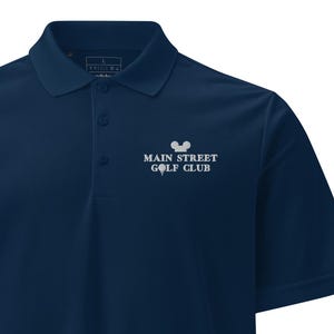 Main Street Golf Club Embroidered Shirt | Golf Gift - Adidas Polo | Minimalist Magic-Inspired | Father&#39;s Day Gift