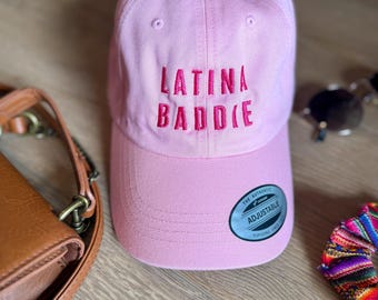Latina Baddie Embroidered Cap | Latina Pride | Bold & Powerful Streetwear | Summer Hair Casual Outfit