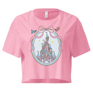 Crop-top T-shirt Sprookjeskasteel | Princesscore Esthetiek | Parkoutfit WDW DCA
